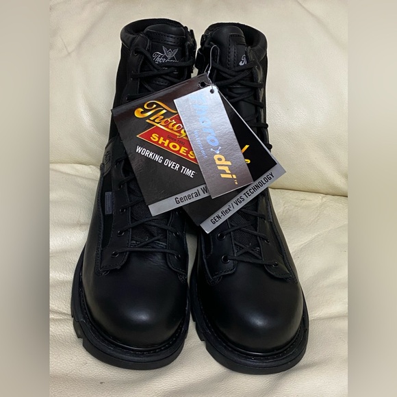 Thorogood Trooper Tactical Waterproof 
Black Leather Boots - Picture 1 of 9